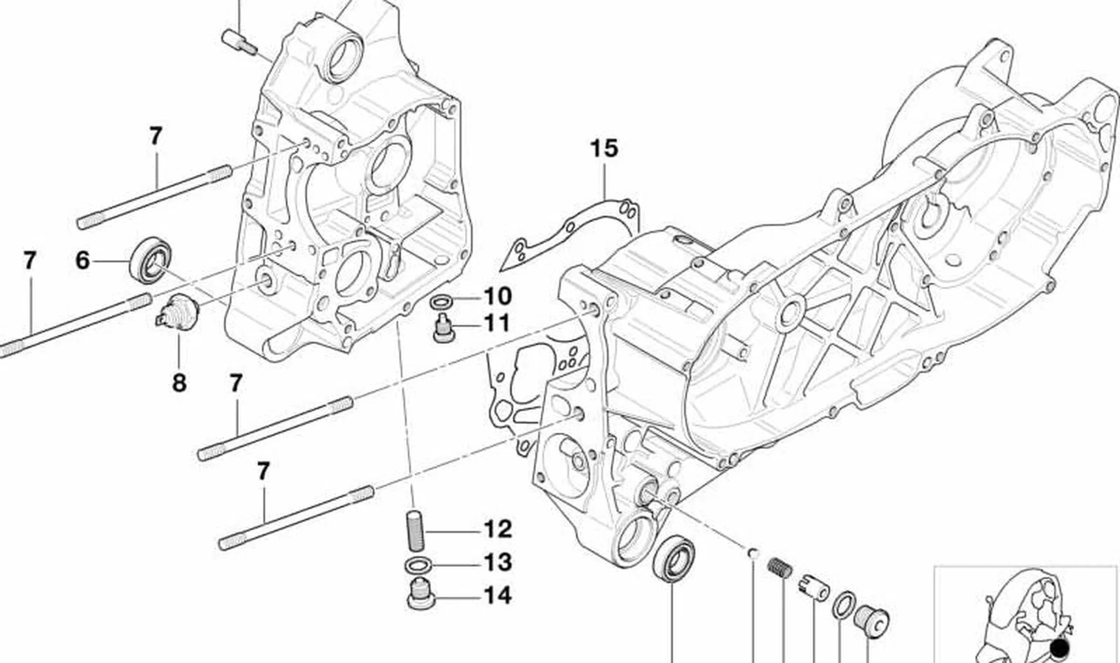 Caja de válvula OEM 11347651415 para motos BMW C1 125, C1 200. Original BMW Motorrad.