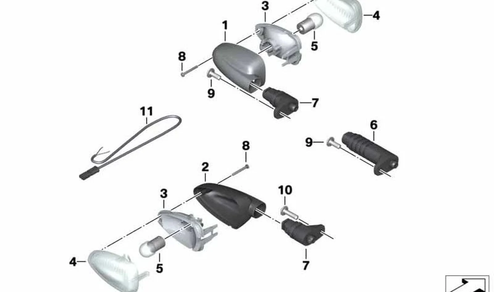 Caja OEM 63137667772 para motos BMW R1200GS, F800S, K1300S, F650GS... y más. Original BMW Motorrad.