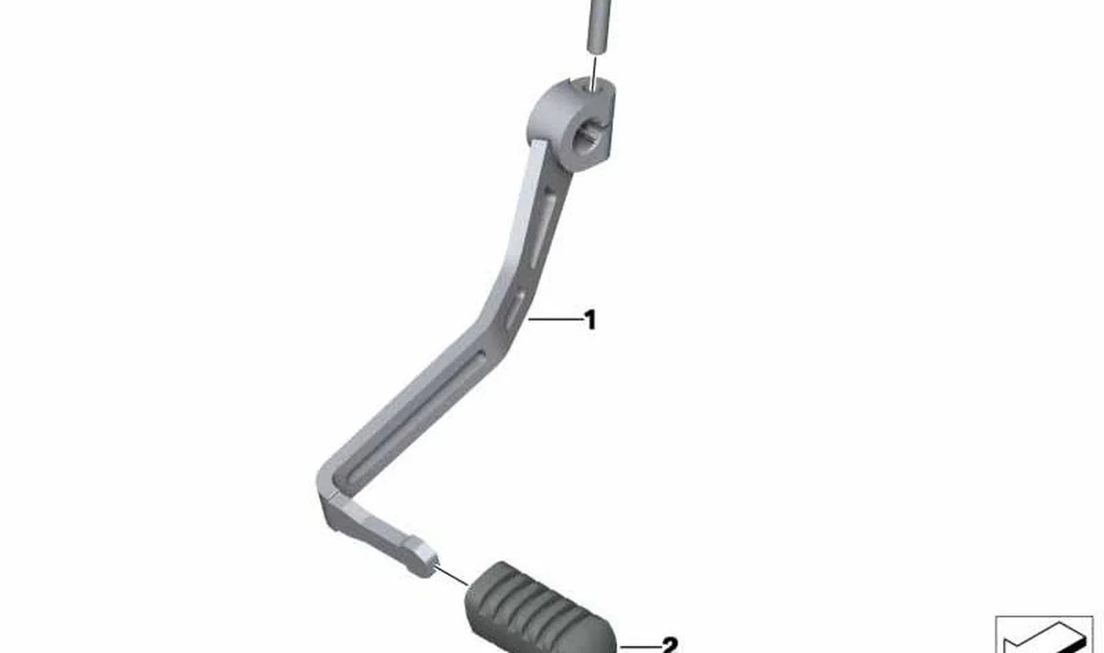 Cambio al pie OEM 23417692232 para motos BMW F 700 GS, F 650 GS, F 800 GS. Original BMW Motorrad.