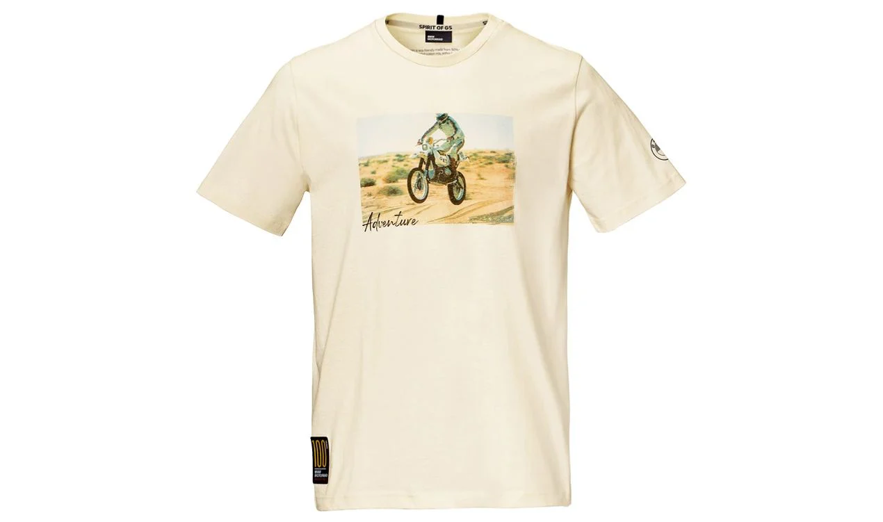 Camiseta Adventure talla XXXL blanco roto OEM 76617109985 para BMW. Original BMW Motorrad.
