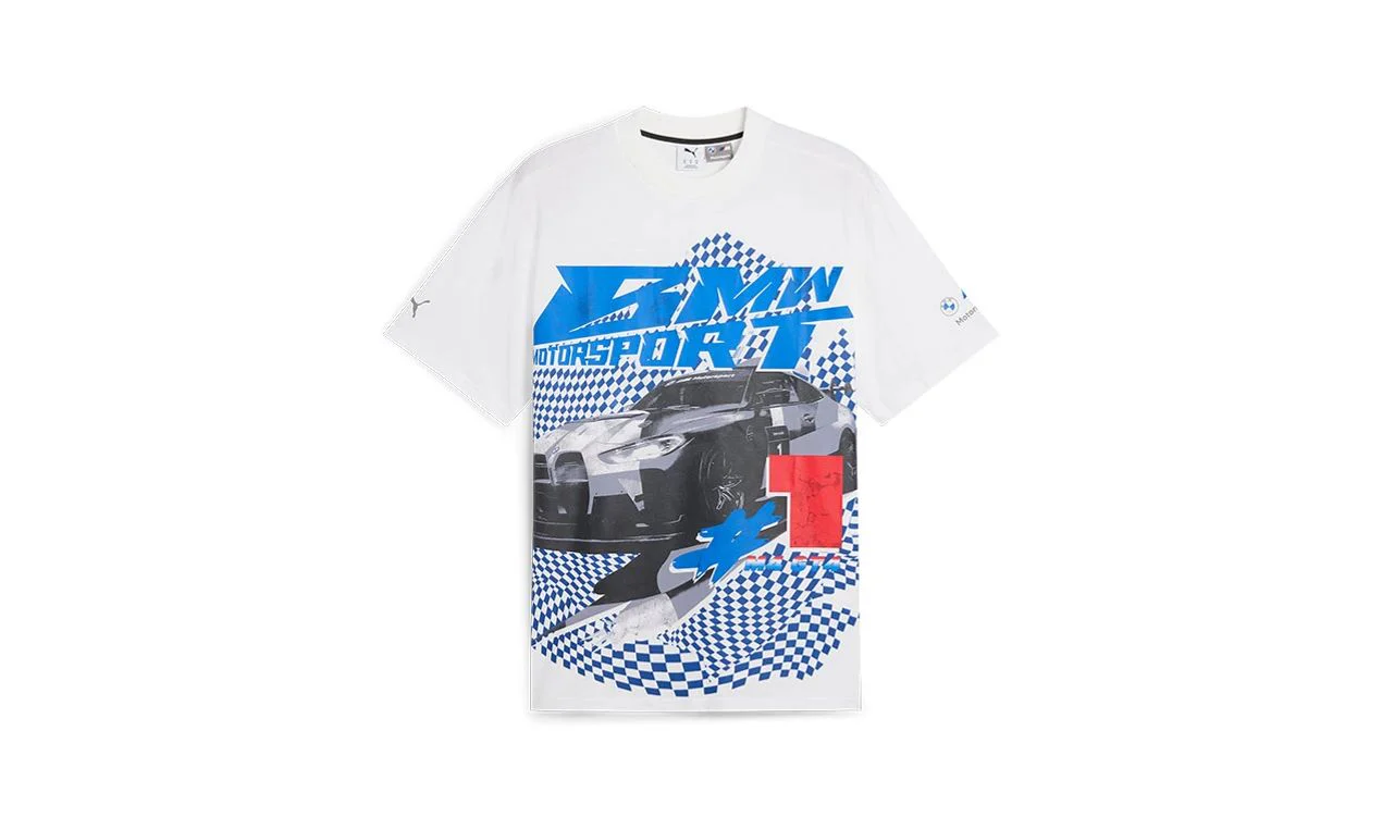 Camiseta gráfica BMW M Motorsport unisex blanca talla XXL OEM 80145B5D086 válido para BMW. Original BMW.