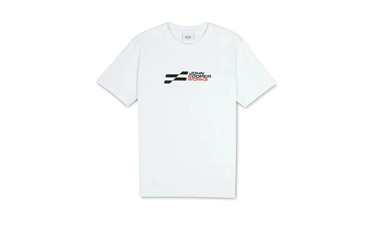 Camiseta JCW Logo hombre blanca talla S OEM 80145B54EC4 válido para MINI. Original MINI.