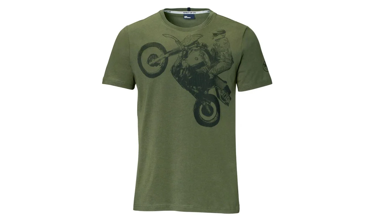 Camiseta Jump oliva talla S OEM 76617109986 para BMW Motorrad. Original BMW Motorrad.