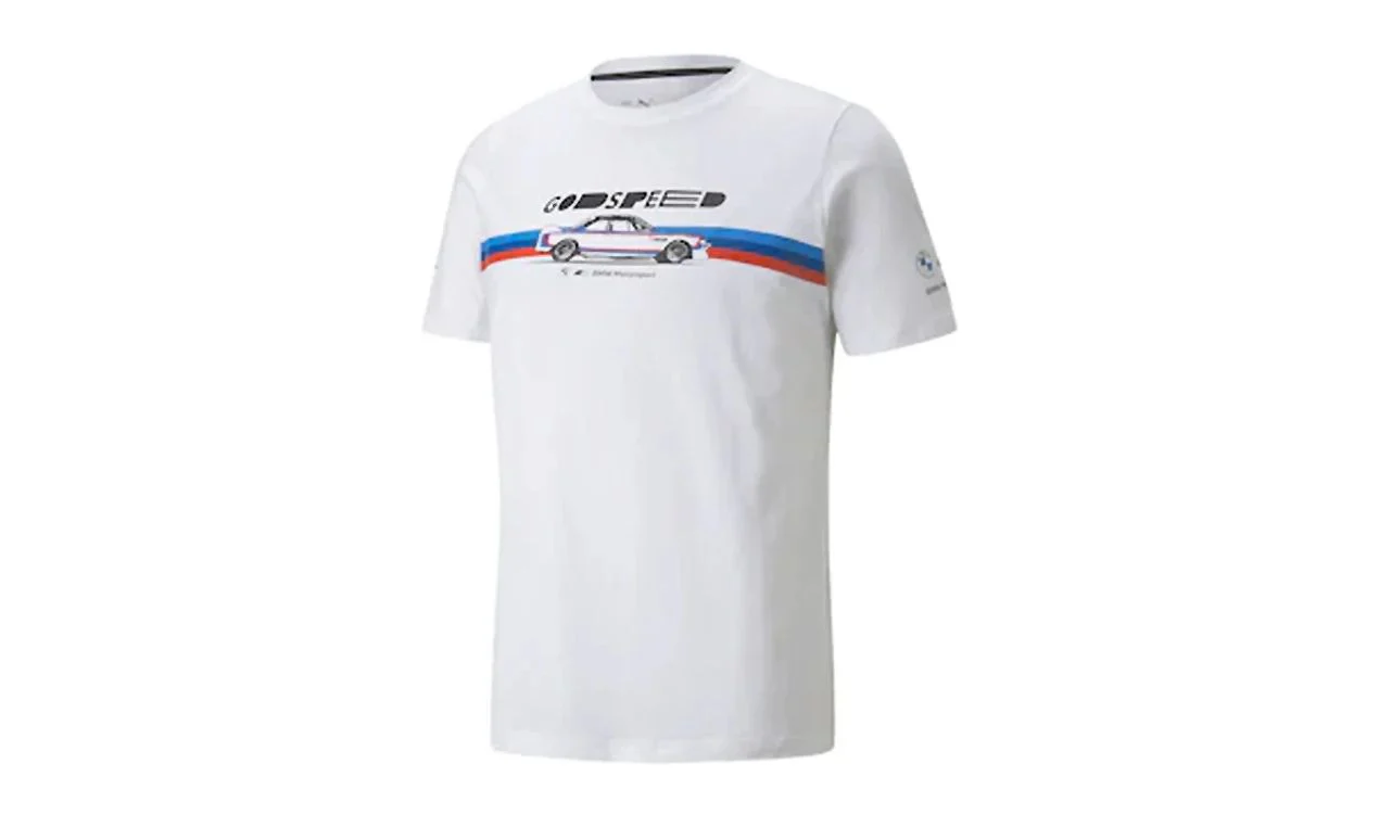 Camiseta M Motorsport PUMA blanca para BMW. Válido para BMW. Original BMW.