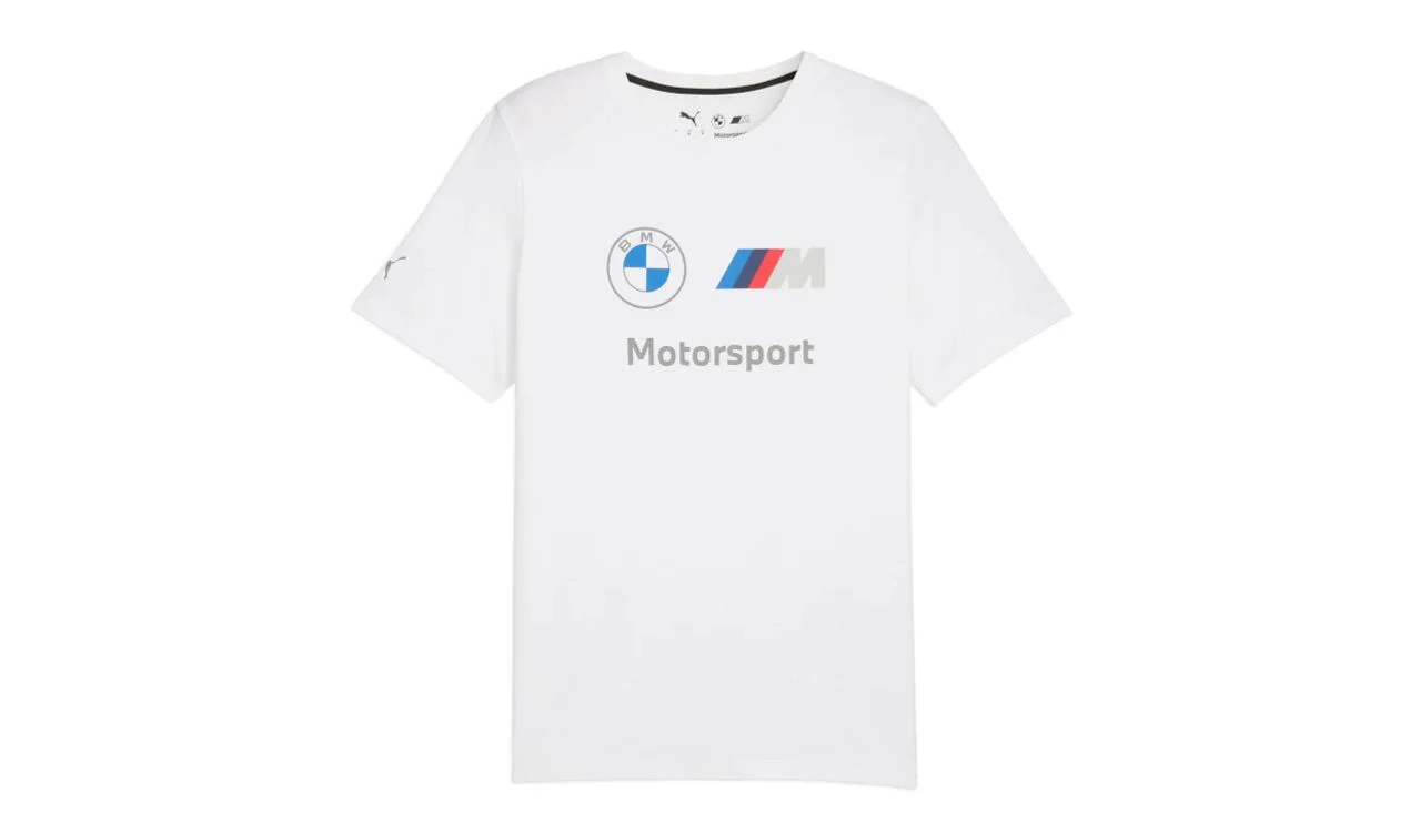 Camiseta MMS ESS+ Logo blanca talla XL para BMW. Original BMW.