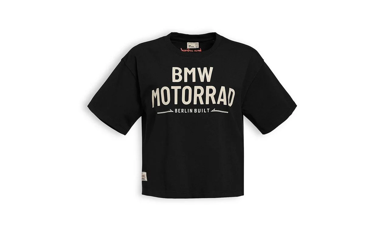 Camiseta negra Berlin Built talla L para BMW Motorrad. OEM 76615B3E380. Original BMW Motorrad.