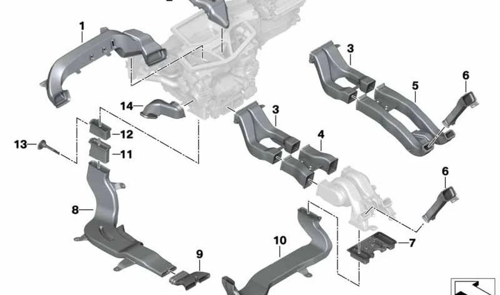 Canal de aire frÃo izquierdo lado del conductor OEM 64226805030 para BMW X5 G05, X5 M F95, X6 G06, X6 M F96, X7 G07. Original BMW - Image 6