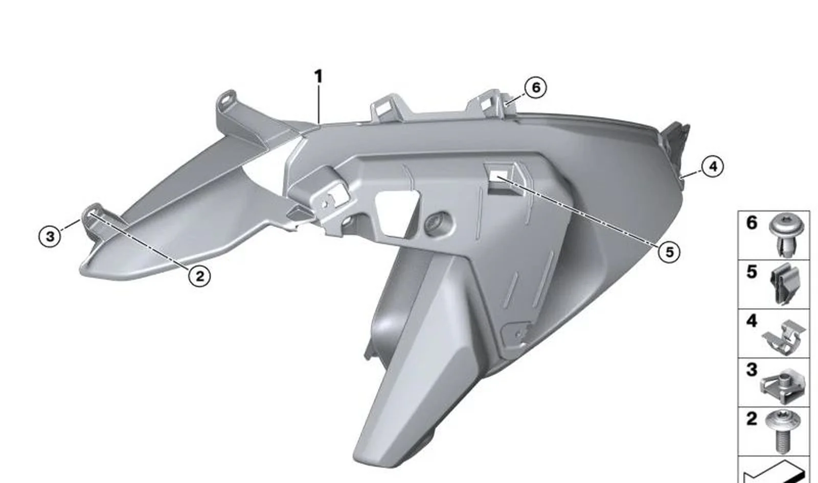 Canalizador de aire de salida izquierdo OEM 46631541481 para motos BMW R 1300 GS, serie R. Original BMW Motorrad.