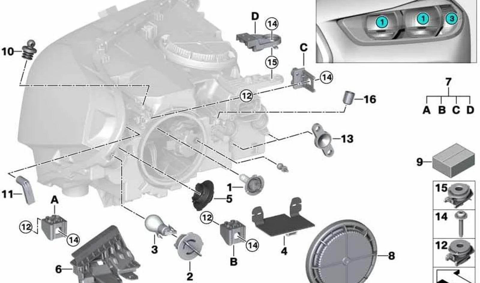 Caperuza de faro OEM 63137366374 para MINI F55, F56, F54 Clubman, F57 Cabrio… y más. Original BMW y MINI. - Image 3