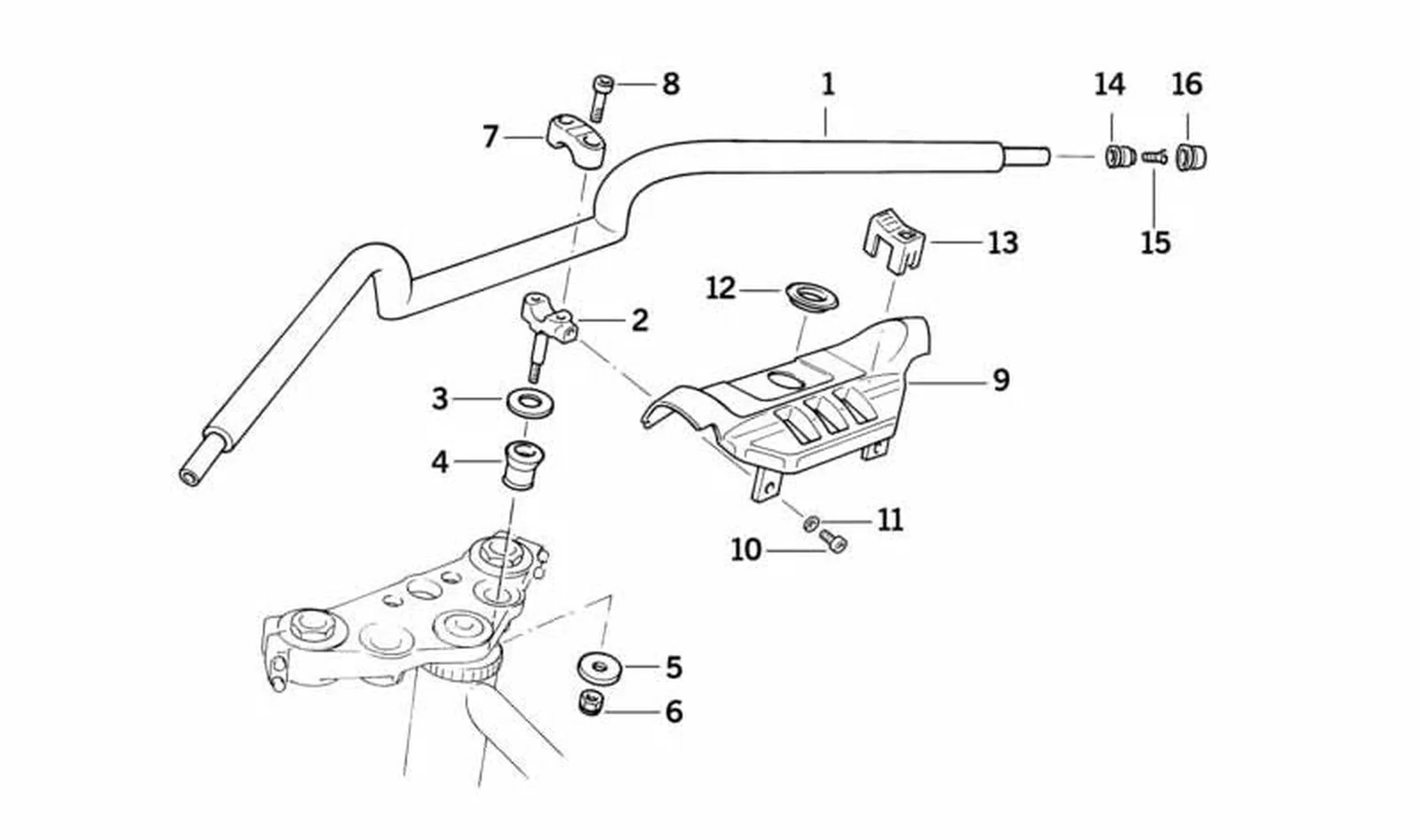 Caperuza de manillar OEM 32712307452 para motos BMW K100 LT, K1100 RS... y más. Original BMW Motorrad.
