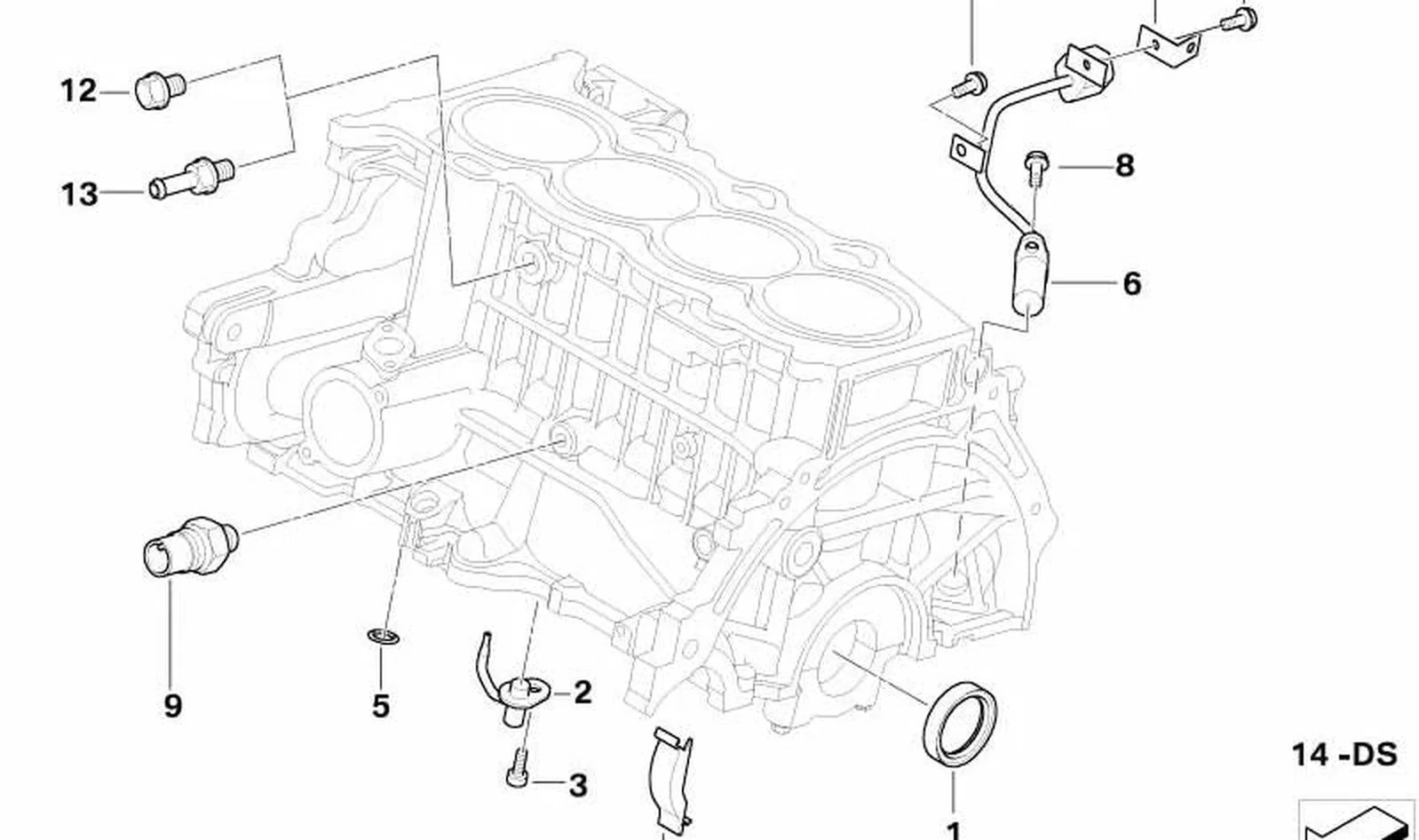 Caperuza OEM 11147790959 para MINI R50 One D (2003-2006) con transmisión manual. Original MINI.