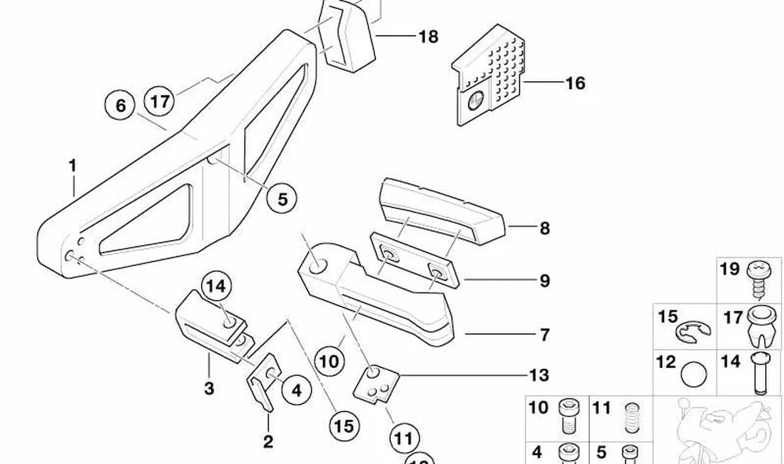 Caperuza OEM 46542316012 para motos BMW R850GS, R1100GS, R1150GS, R1100R, K1200RS, K1200GT... y más. Original BMW Motorrad.