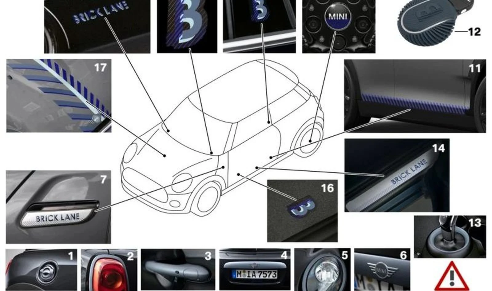 Capó Brick Lane delantero OEM 51145A70FD3 para MINI F56 BEV, F56 LCI, F55 LCI, Cabrio F57 LCI. Original MINI.
