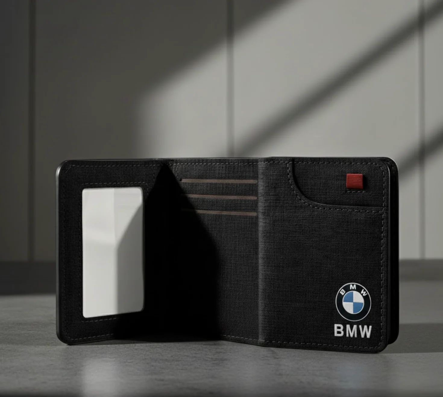 Cartera BMW compacta (tarjetero con billetero) con logo y letras BMW - Image 2