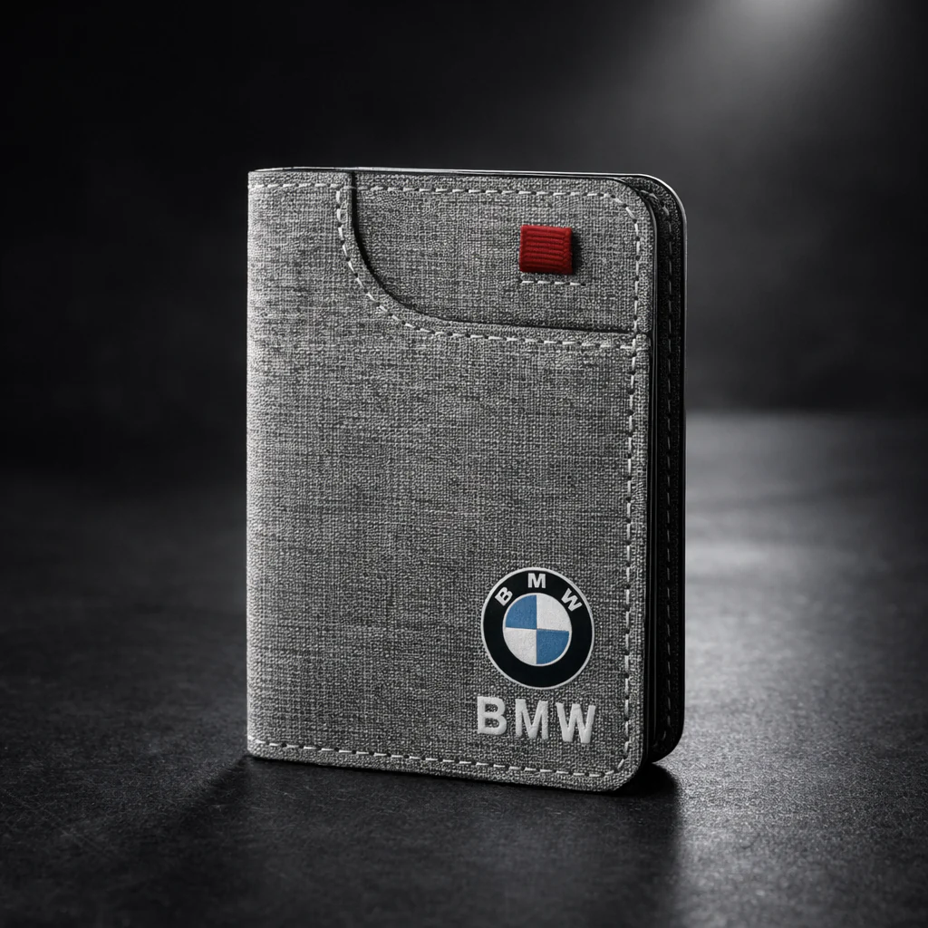 Cartera BMW compacta (tarjetero con billetero) con logo y letras BMW - Image 3