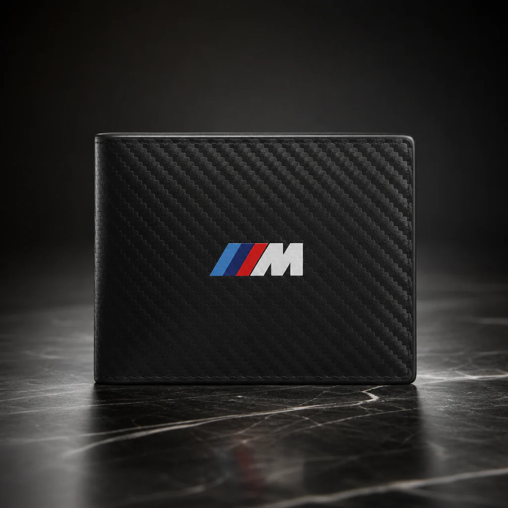 Cartera BMW M (tarjetero) efecto fibra de carbono con monedero - Image 3