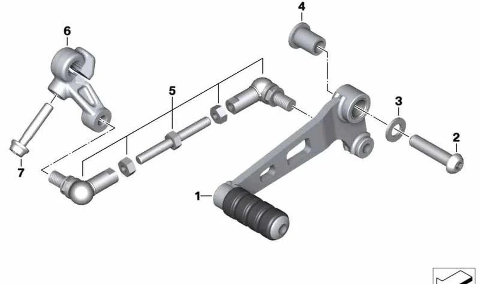 Casquillo con collar OEM 23418560133 para BMW Motorrad G 310 R (K03) desde 2016. Original BMW Motorrad.