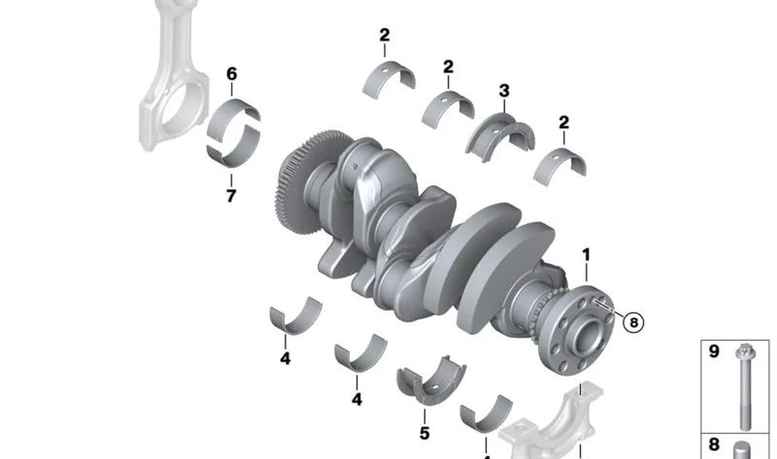 Casquillo de cojinete con guía verde OEM 11218643414 para MINI F56, F55, Clubman F54, Cabrio F57, Countryman F60... y más. Original MINI.