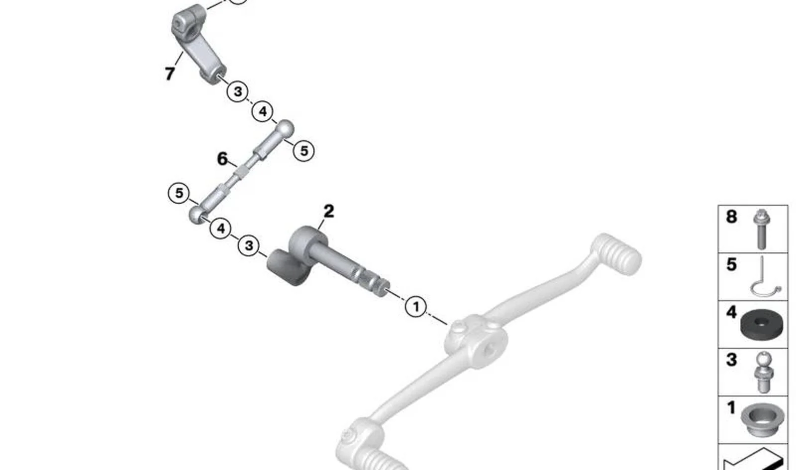 Casquillo de cojinete OEM 23417674079 para motos BMW R nineT, R nineT Pure, R nineT Scrambler, R nineT Racer, R nineT Urban G/S, R 1200 GS, R 1200 GS Adventure, R 1200 RT... y más. Original BMW Motorrad.