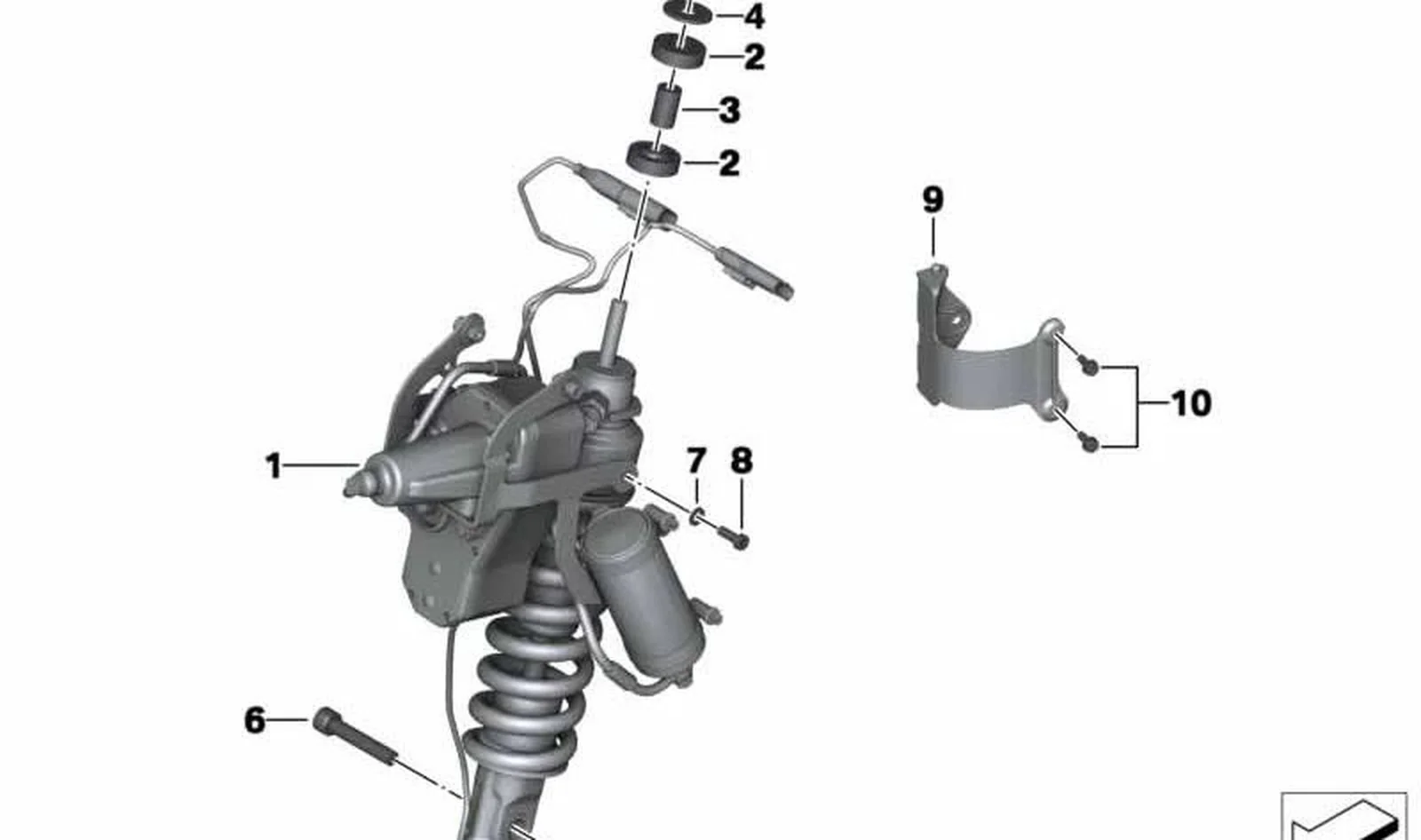 Casquillo distanciador delantero OEM 31427665662 para motos BMW R 1200 GS, R 1200 GS Adventure, R 1200 RT, R 900 RT... y más. Original BMW Motorrad.