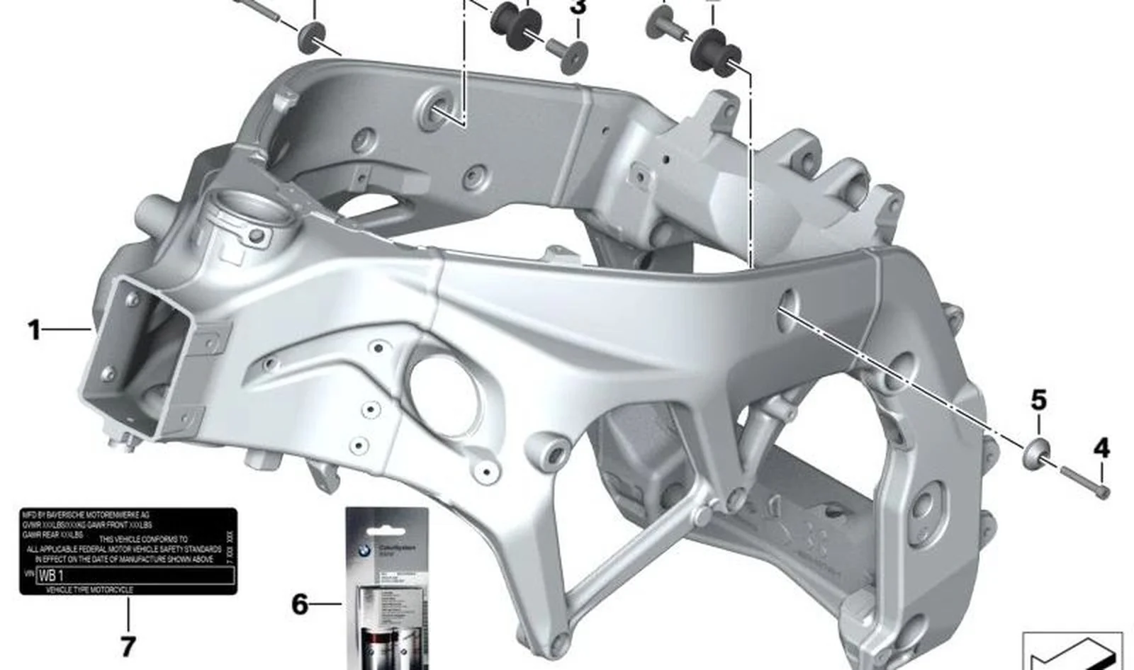 Casquillo OEM 16117718066 para motos BMW R1200GS, HP4, S1000RR, S1000XR, HP4 Race. Original BMW Motorrad.