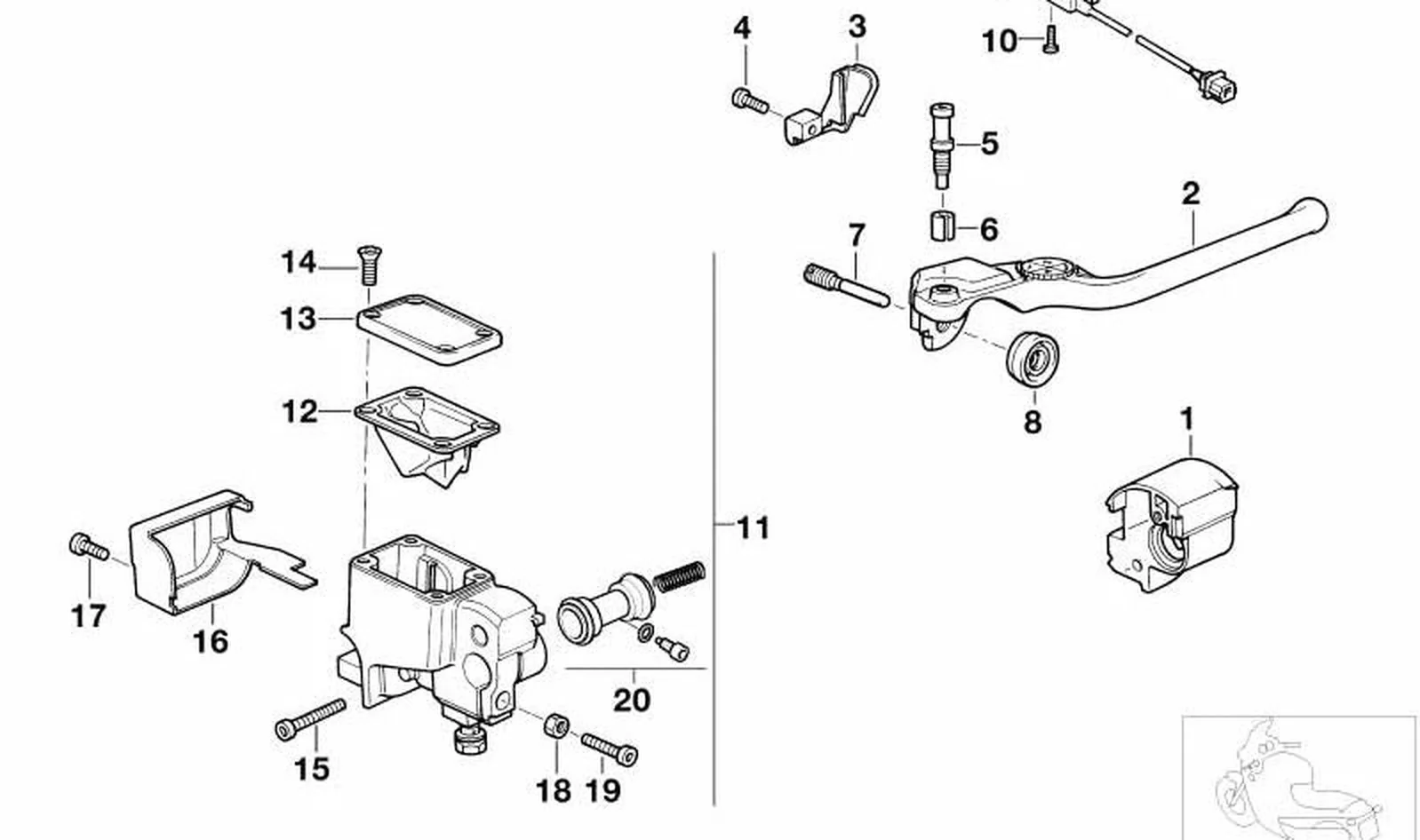 Casquillo OEM 32722310754 para motos BMW K1, K 100 RS, K 1100 LT, R 1100 GS, R 850 R... y más. Original BMW Motorrad.