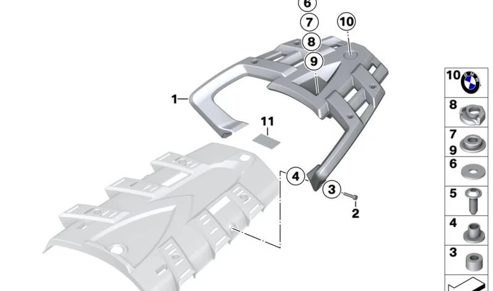Casquillo OEM 46547673777 para motos BMW R 1200 GS (K25) y R 1300 RT (KA3). Original BMW Motorrad.