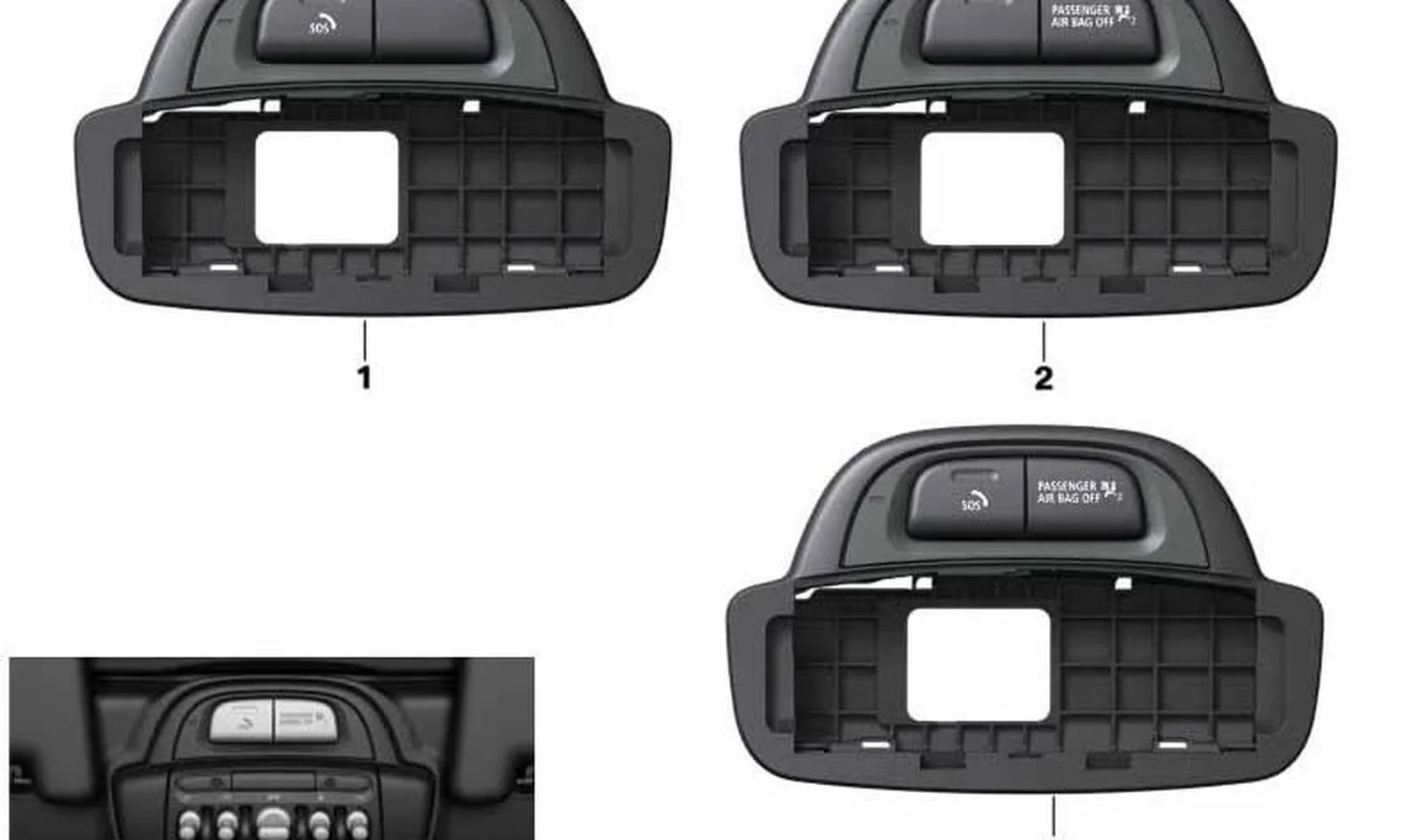 Centro de funciones del techo OEM 61319362701 para MINI Cabrio F57, F57 LCI. Original MINI.