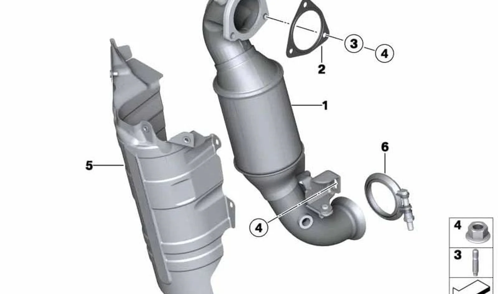 Chapa de calorÃfugo OEM 18307595606 para MINI R56, R56 LCI, Clubman R55, Cabrio R57, Coupé R58, Roadster R59, Countryman R60, Paceman R61... y más. Original MINI.
