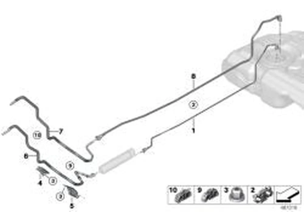 Chapa protectora conductos combustible OEM 16127497998 para MINI Clubman F54, Countryman F60, BMW X1 F48, X2 F39... y más. Original BMW y MINI. - Image 4