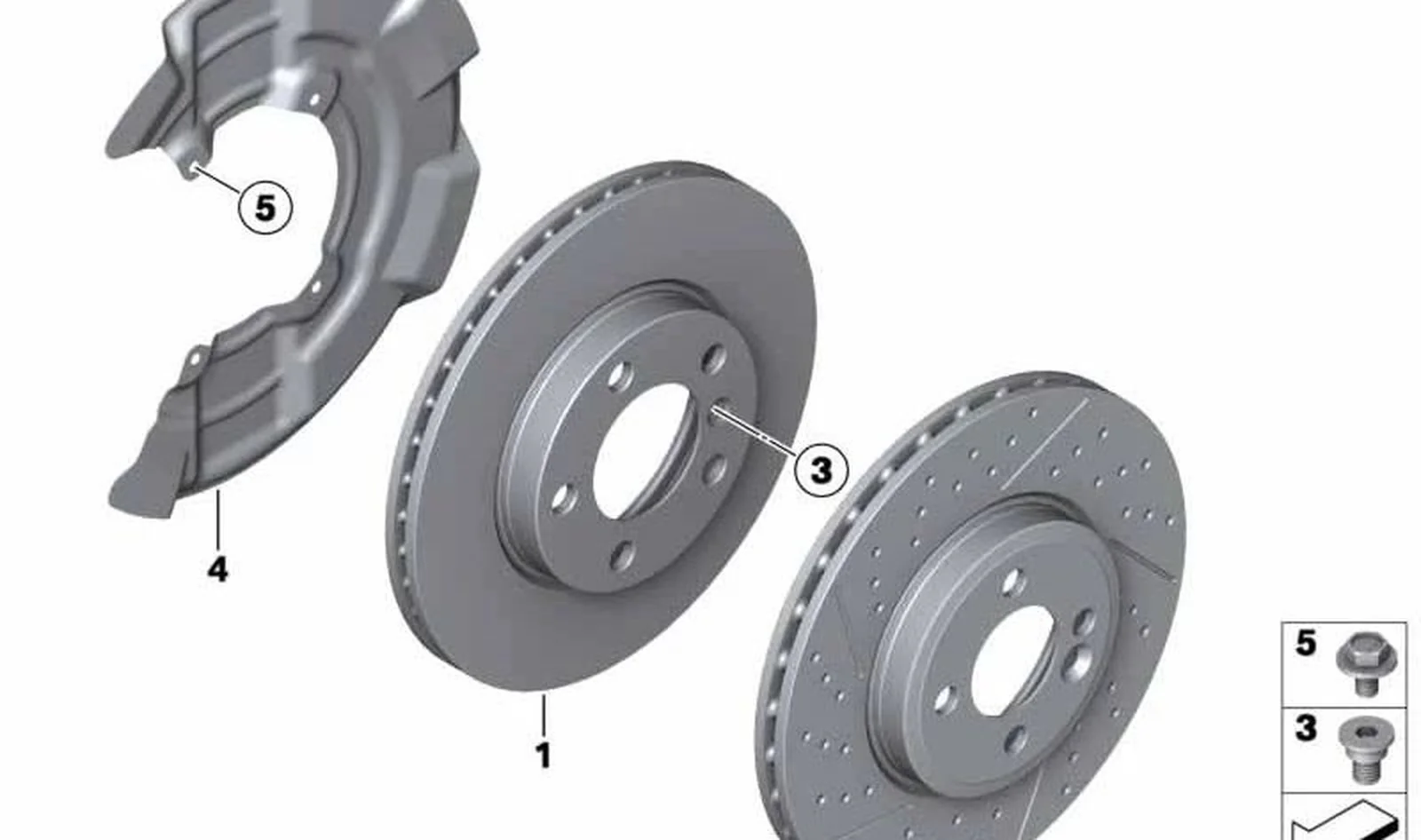 Chapa protectora de freno delantera OEM 34119805959 para MINI Countryman R60, Paceman R61. Original MINI.