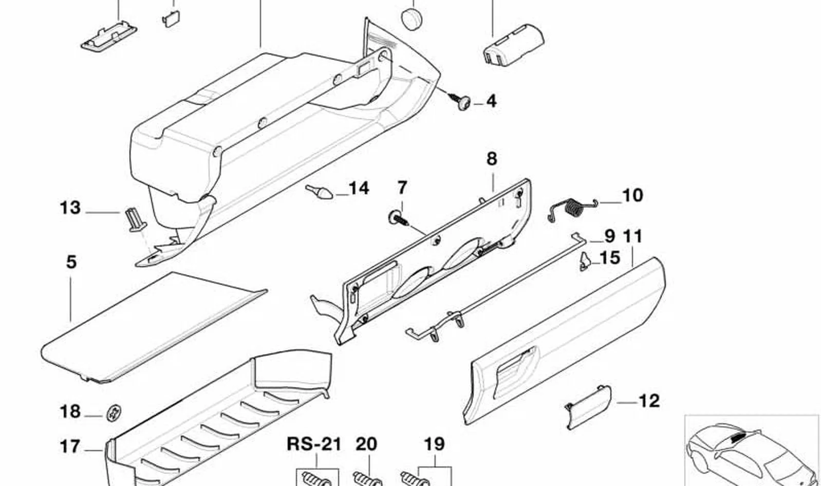 Chapaleta de cierre guantera OEM 51168218167 para BMW Serie 3 E36, 316i, 318tds... y más. Original BMW. - Image 3