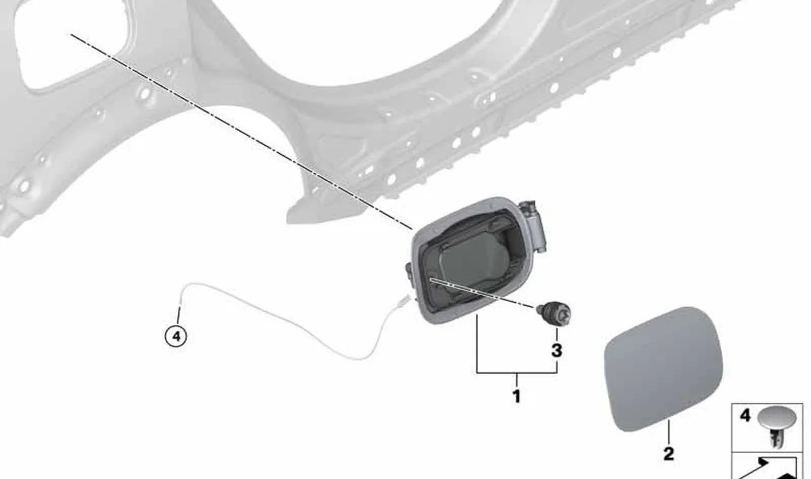 Chapaleta de relleno trasera OEM 51917382720 para MINI Countryman F60, F60 LCI. Original MINI. - Image 3