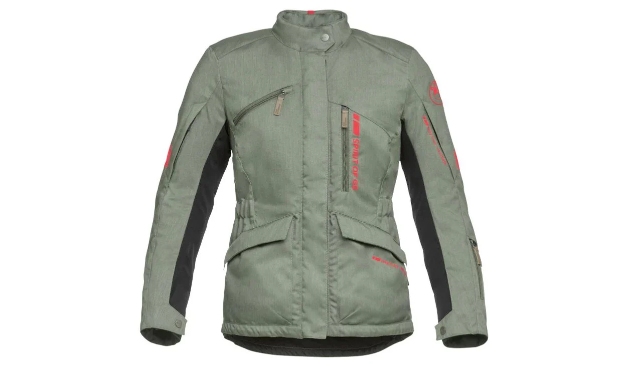 Chaqueta GS Puna Gore-Tex caqui talla 36 OEM 76135A80E00 para motos BMW. Original BMW Motorrad.