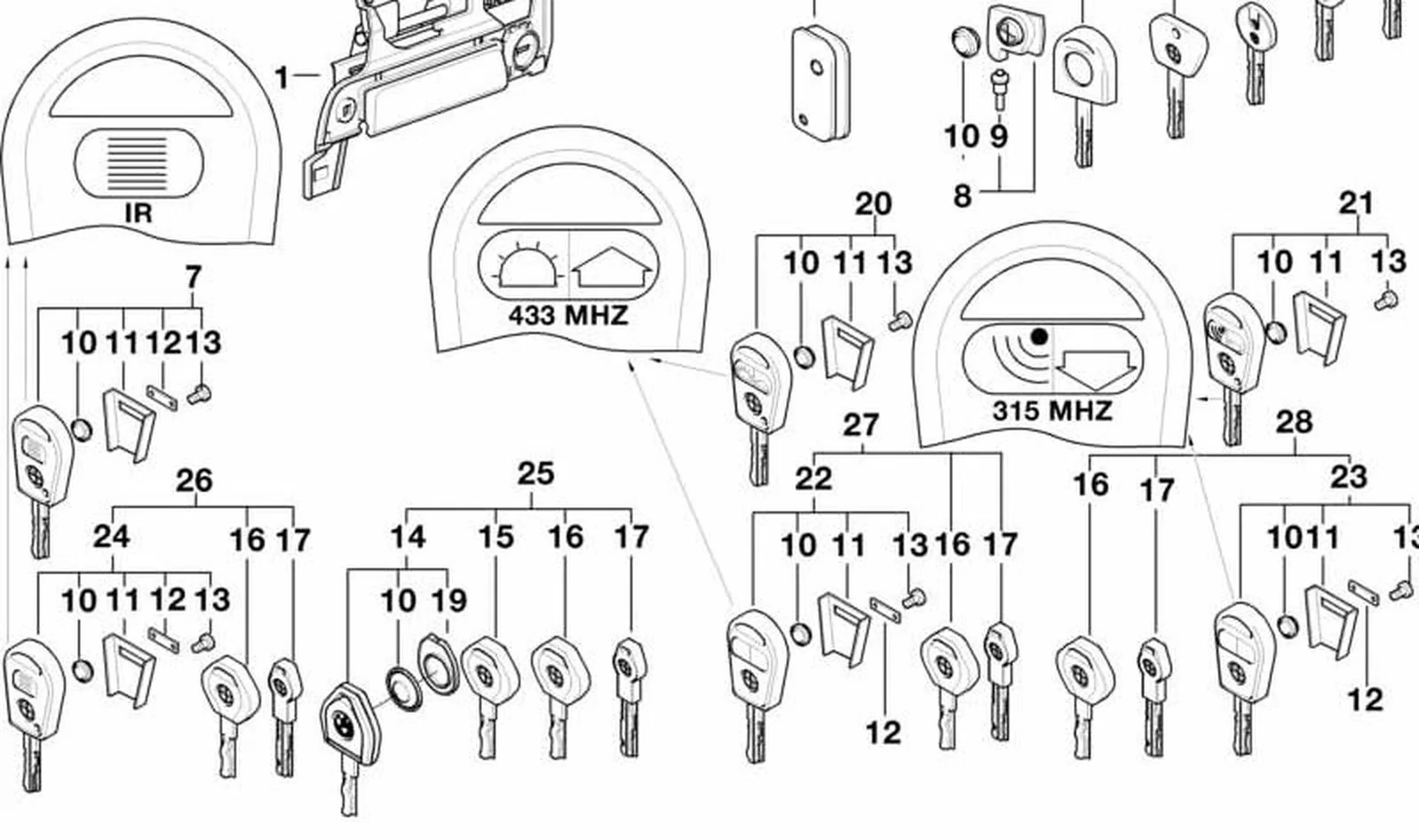 Cierre con llave izquierda OEM 51218401625 para BMW Z3 E36. Original BMW. - Image 2