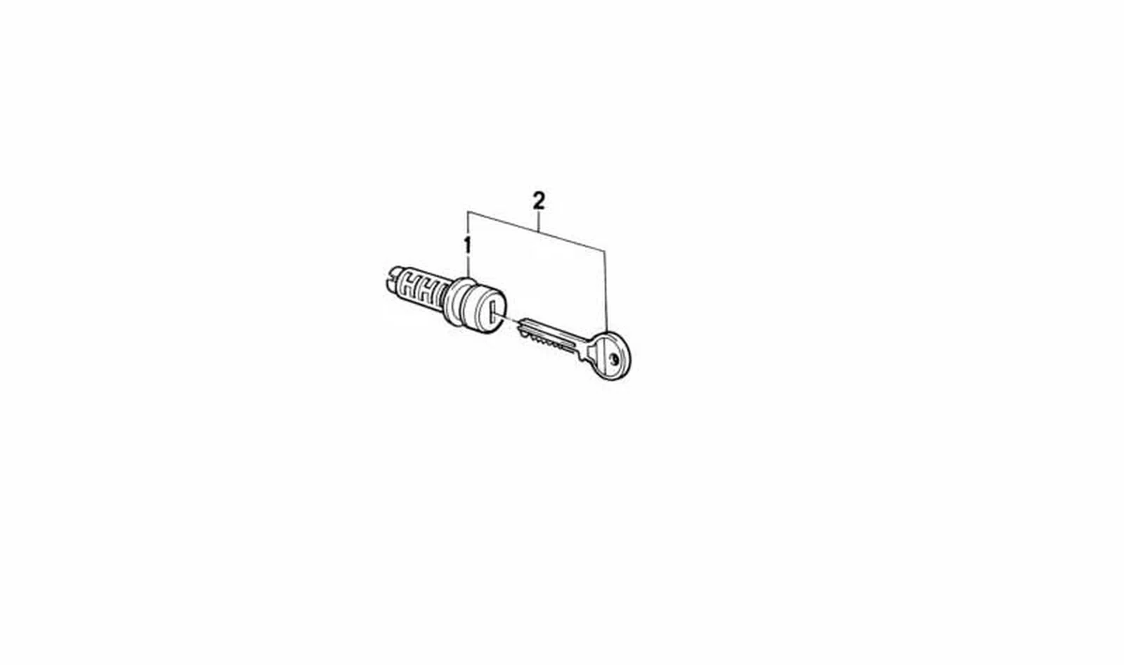 Cilindro de cierre con llave OEM 51252303680 para motos BMW R80GS, K75, F650... y más. Original BMW Motorrad.