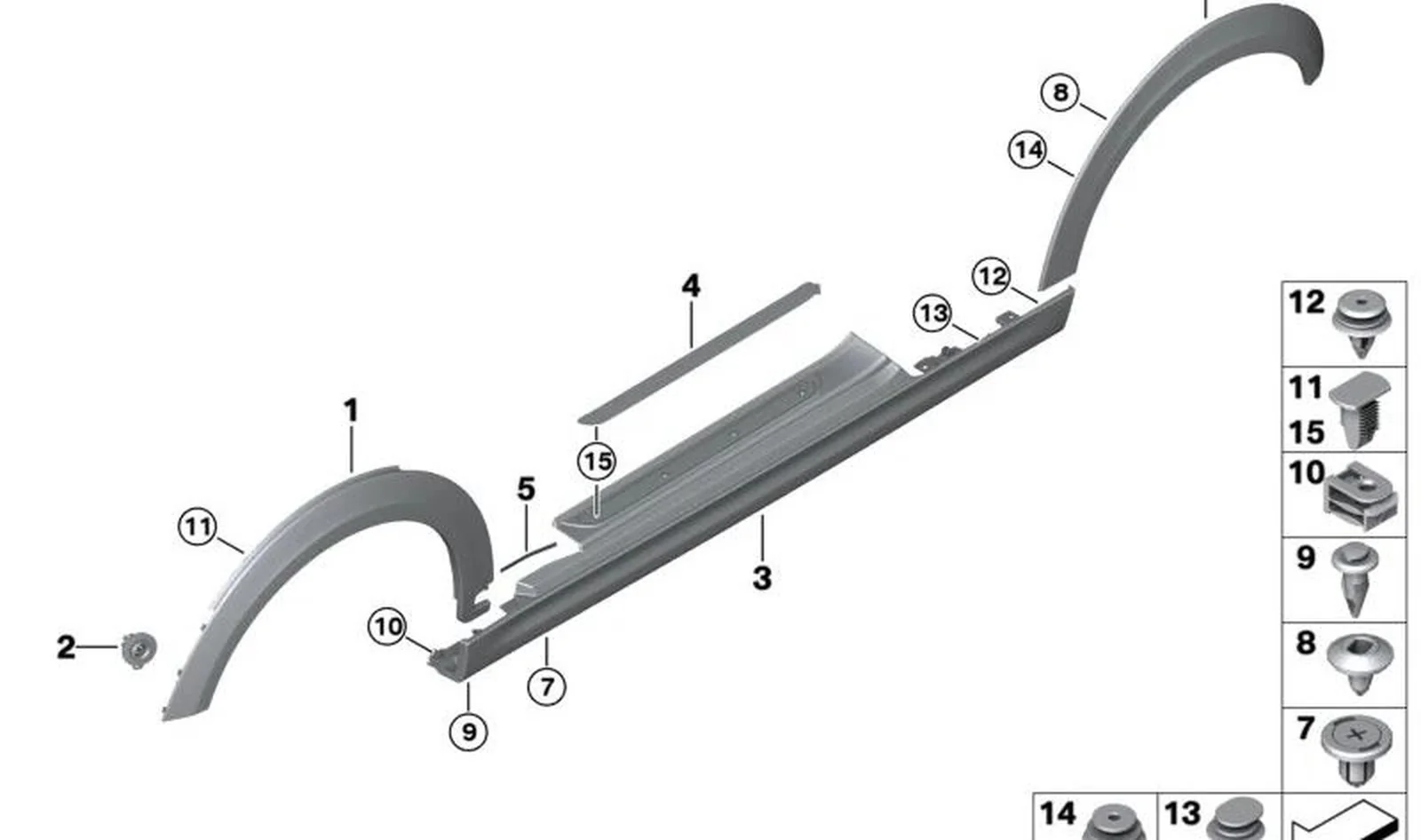 Clip de fijación OEM 51717127742 para MINI R56 LCI, F56 BEV, Cabrio R52, R57, Coupé R58, Roadster R59... y más. Original MINI. - Image 4