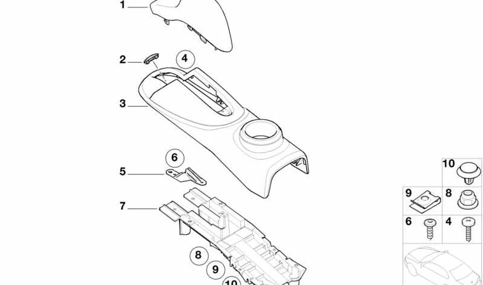 Clip de fijación para consola central/apoyabrazos OEM 07131481910 para MINI R50, R52 Cabrio, R53, R55 Clubman, R56, R57 Cabrio, R58 Coupé, R59 Roadster, R60 Countryman, R61 Paceman… y más. Original MINI. - Image 4