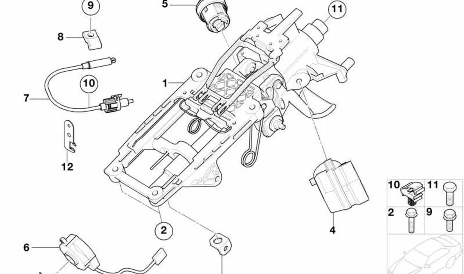 Columna de dirección OEM 32306781944 para MINI R50, R52, R53. Original MINI. - Image 4