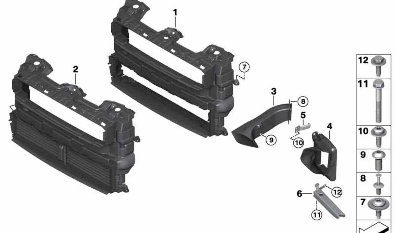 Conducto de aire freno izquierdo OEM 51747351531 para MINI Clubman F54, F54 LCI. Original MINI.
