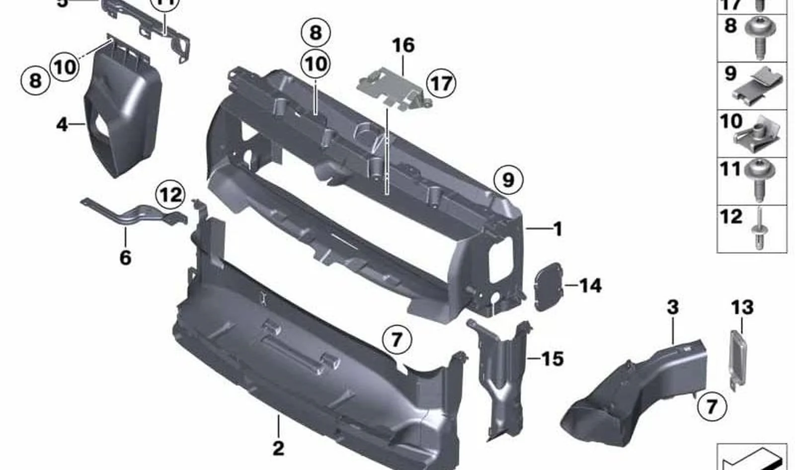 Conducto de aire freno izquierdo OEM 51748060311 para BMW F20, F21 LCI. Original BMW.