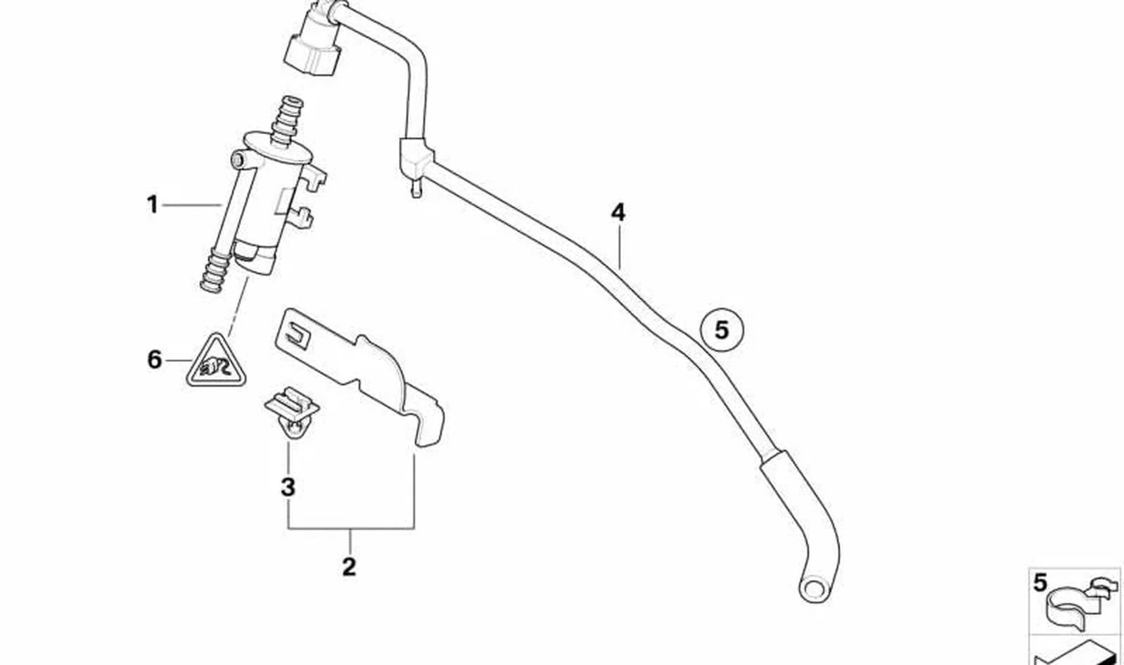 Conducto de ventilación del depósito OEM 13907541090 para MINI R52, R53. Original MINI. - Image 4