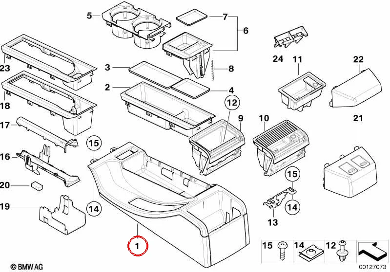Consola corta central negra OEM 51168234154 para BMW Serie 3 E46 (316Ci, 316i, 318Ci... y más). Original BMW. - Image 6
