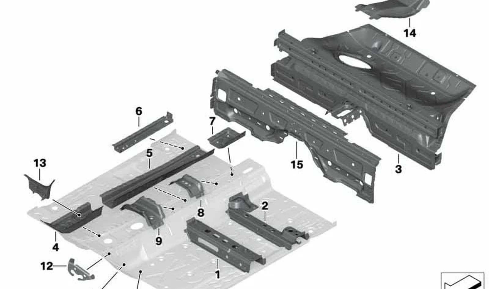 Consola de soporte cambio izquierdo OEM 41117361191 para MINI F56, F57, F65, F66, F67... y más. Original MINI.