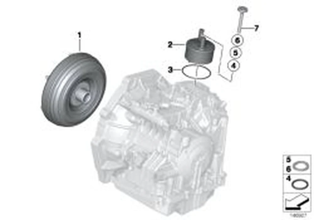Convertidor de par OEM 24407551097 para MINI R52, R53 Cooper S. Original MINI.
