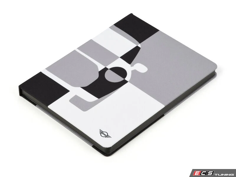 Cuaderno tipo libreta MINI Car Tile negro/gris OEM 80245B320F9 válido para BMW. Original MINI.