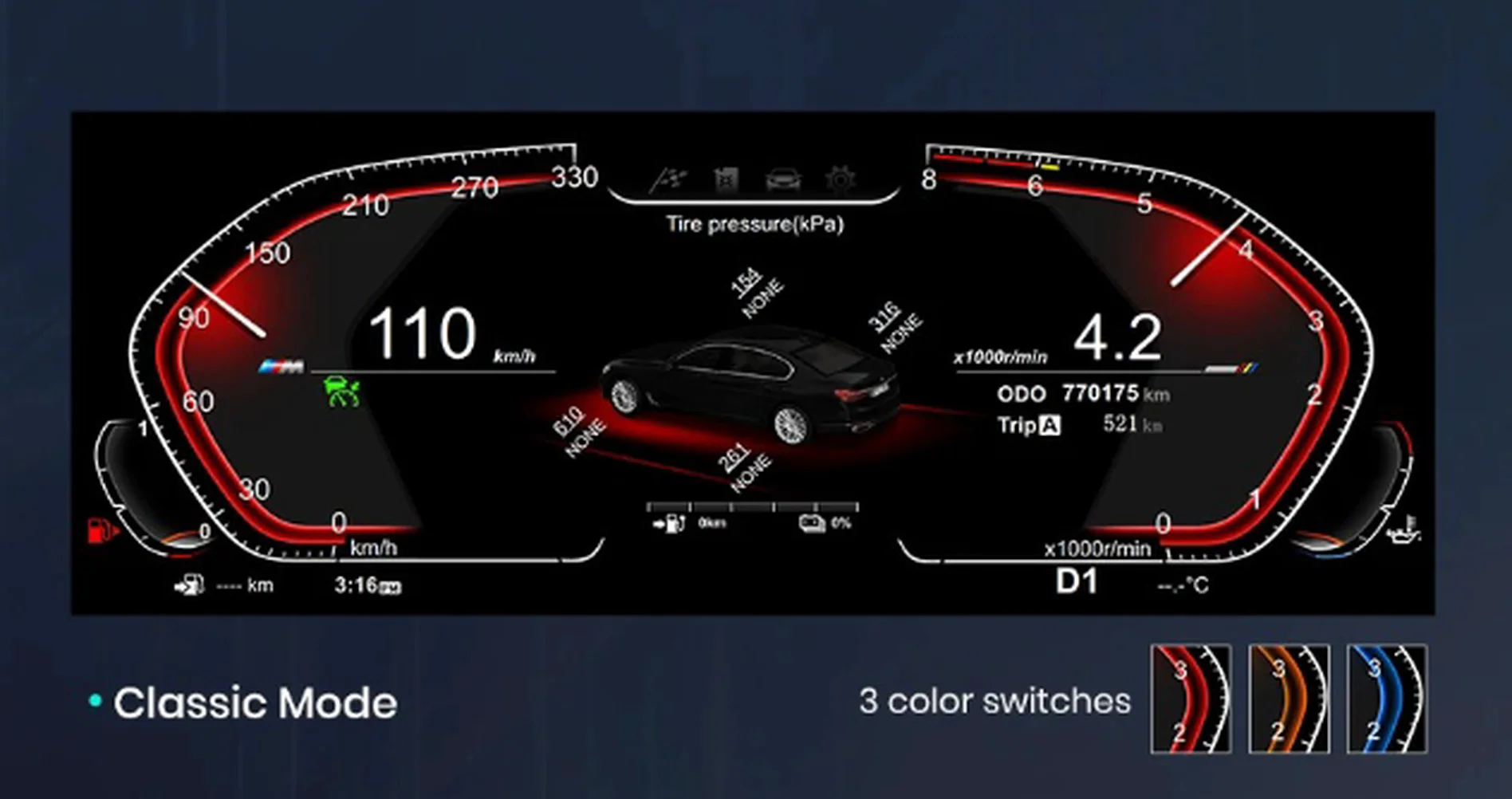 Cuadro de instrumentos digital LCD (panel de mandos) para BMW F45 F40 F50 F52 (2017-2022) - Image 11