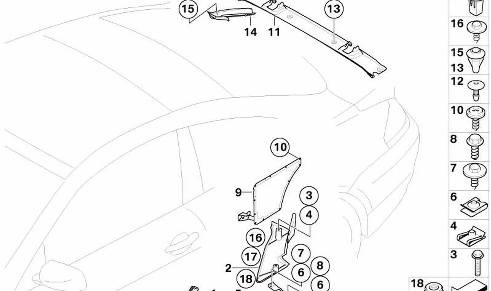 Cubierta de canal de agua derecha OEM 51717124910 para BMW Serie 6 E63, E63 LCI. Original BMW. - Image 4
