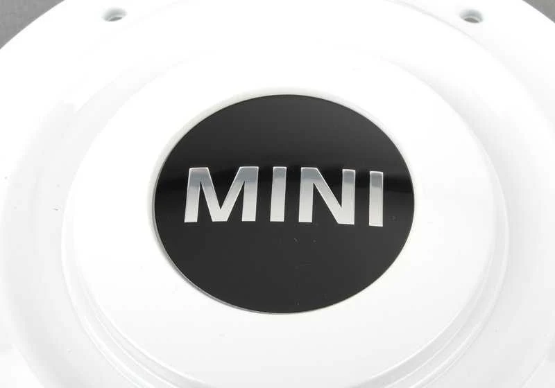 Cubierta de cubo blanco OEM 36131512573 para MINI R50, R53, Cabrio R52. Original MINI. - Image 3