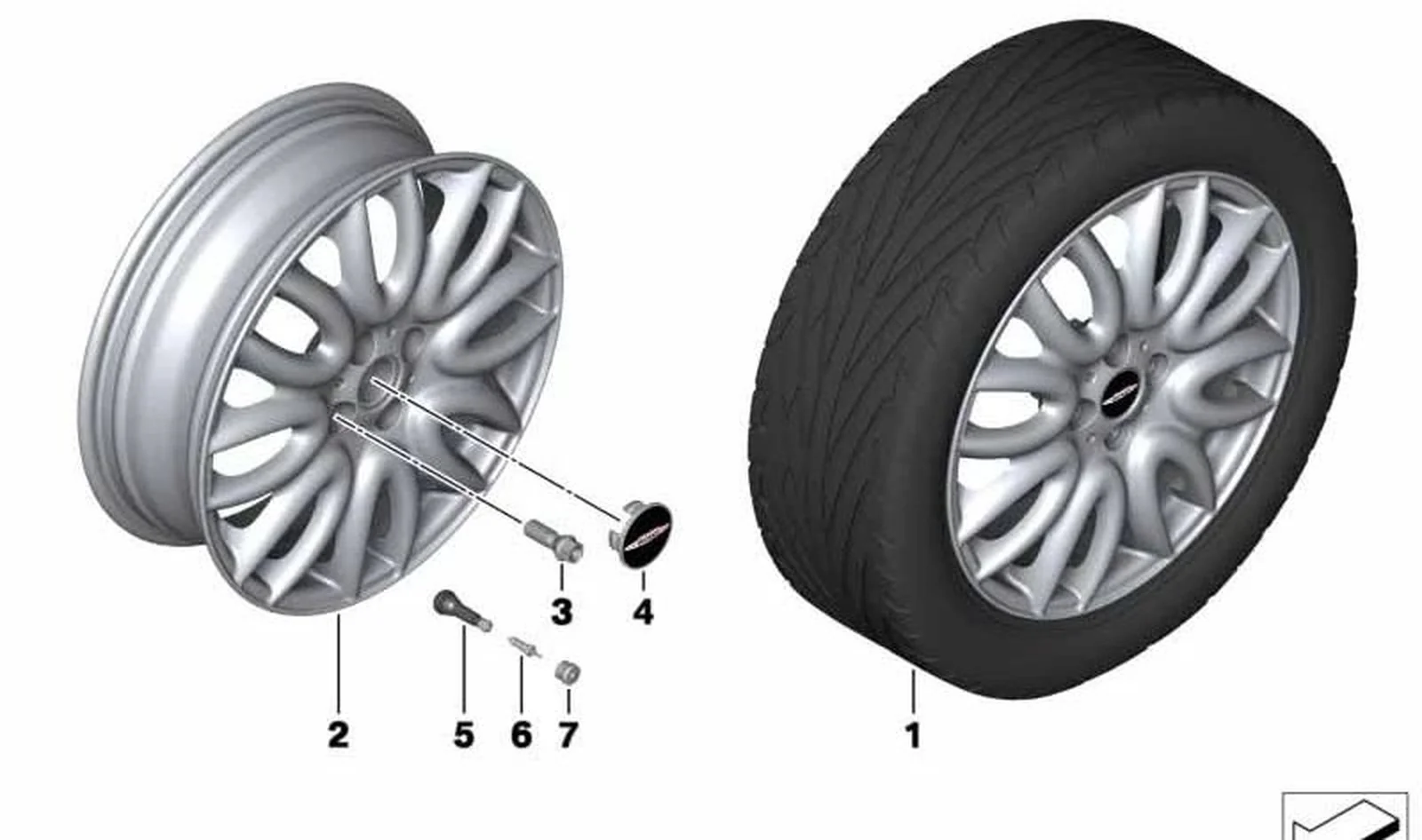 Cubierta de cubo J. Cooper Works OEM 36136778917 para MINI R50, R53, R56, Clubman R55, Cabrio R57, Coupé R58, Roadster R59, Countryman R60, Paceman R61... y más. Original MINI. - Image 2